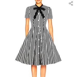 Vintage b&w striped dress